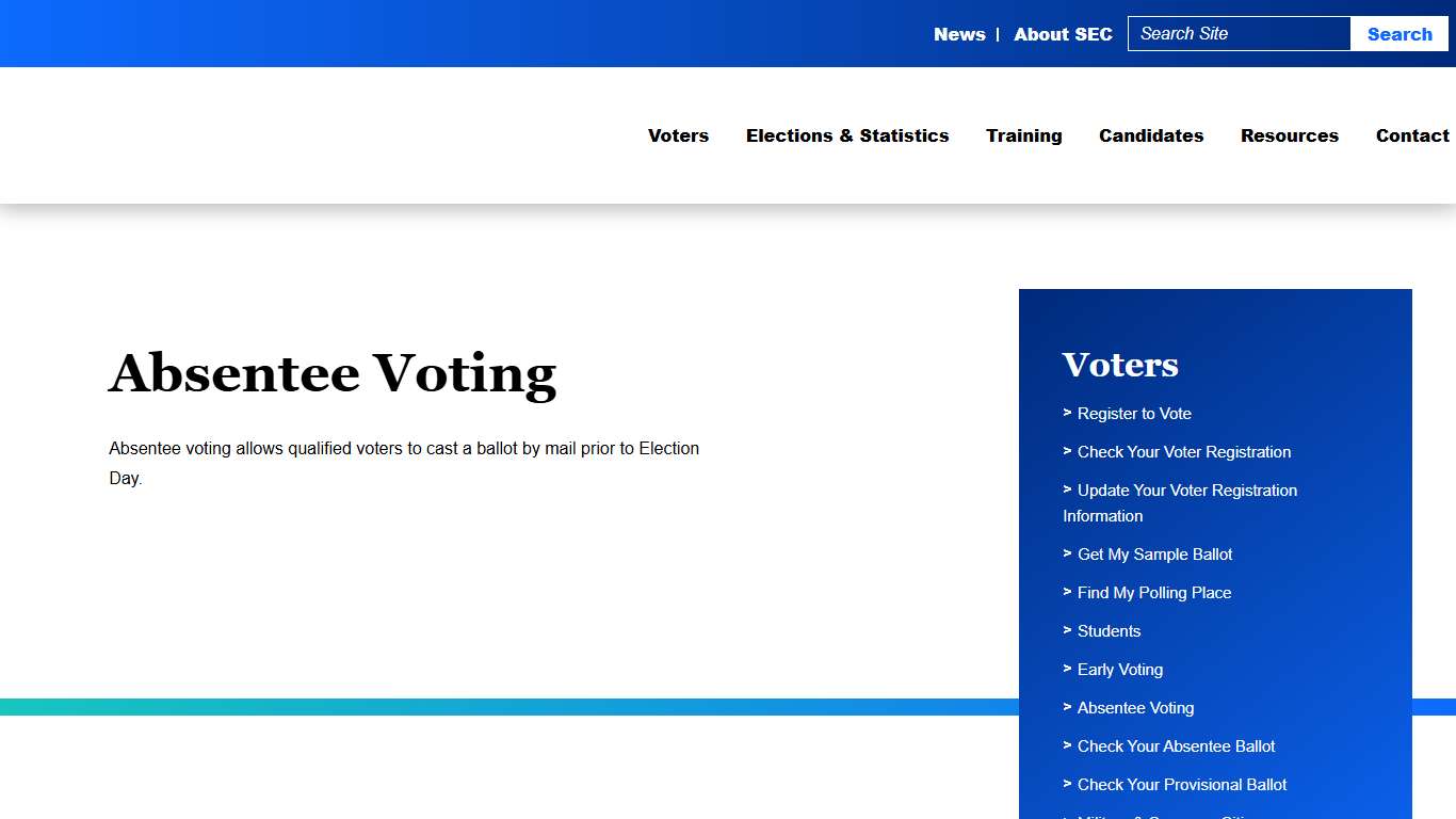 Absentee Voting - SC Votes - South Carolina Election Commission